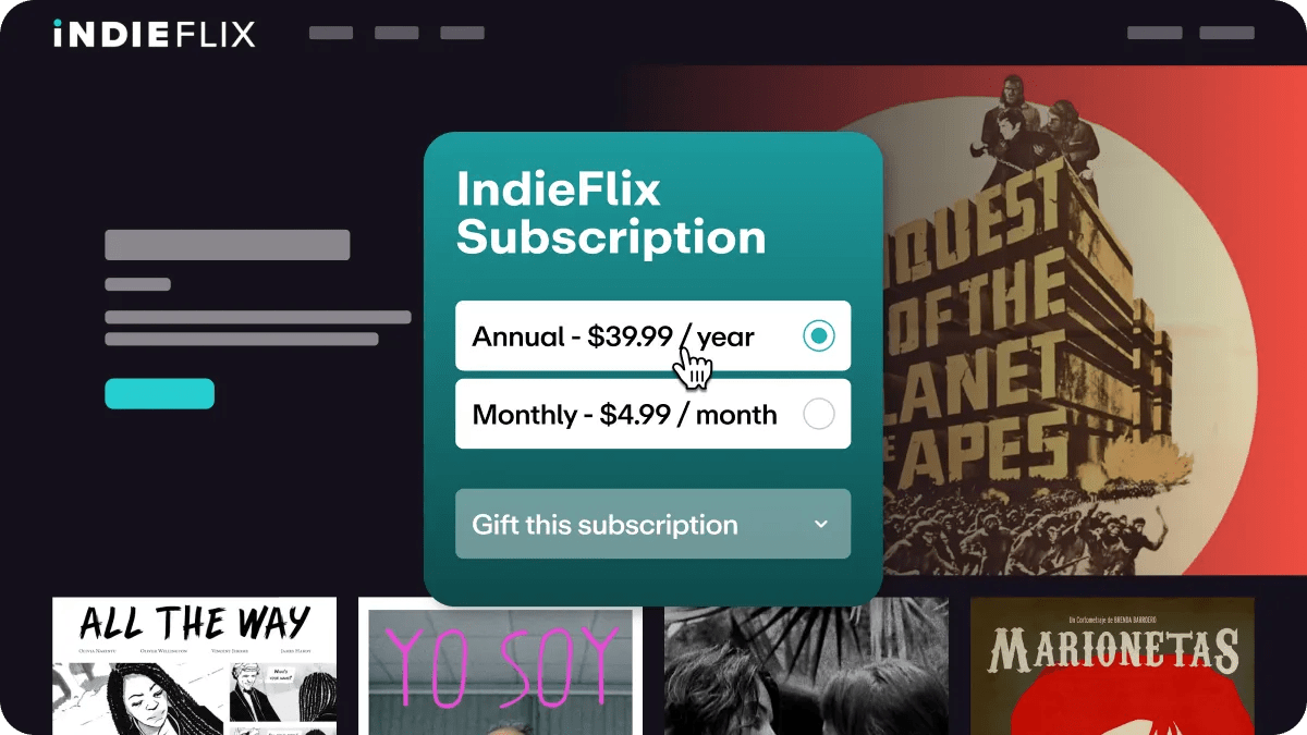 IndieFlix video streaming membership subscription