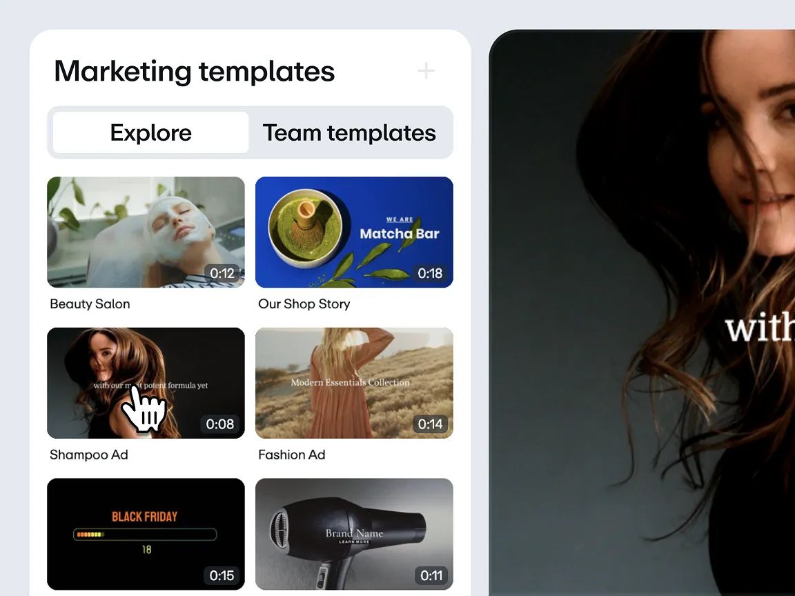 Create polished videos in minutes