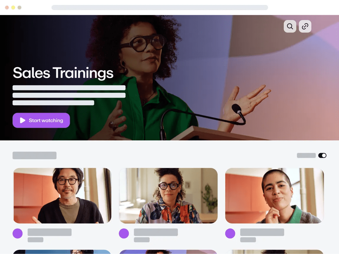 Internal video communications and trainings