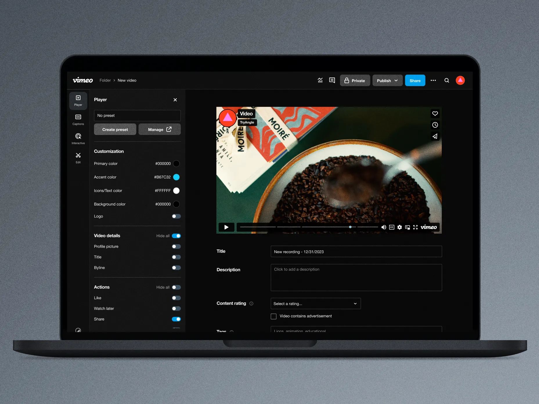 Motion tracking editing software