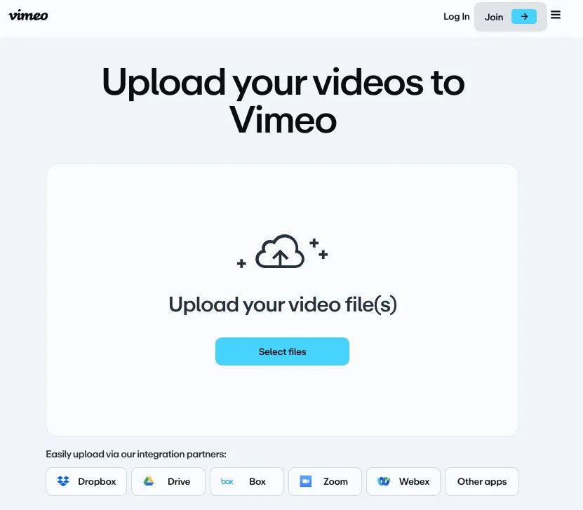 Upload Vimeo video