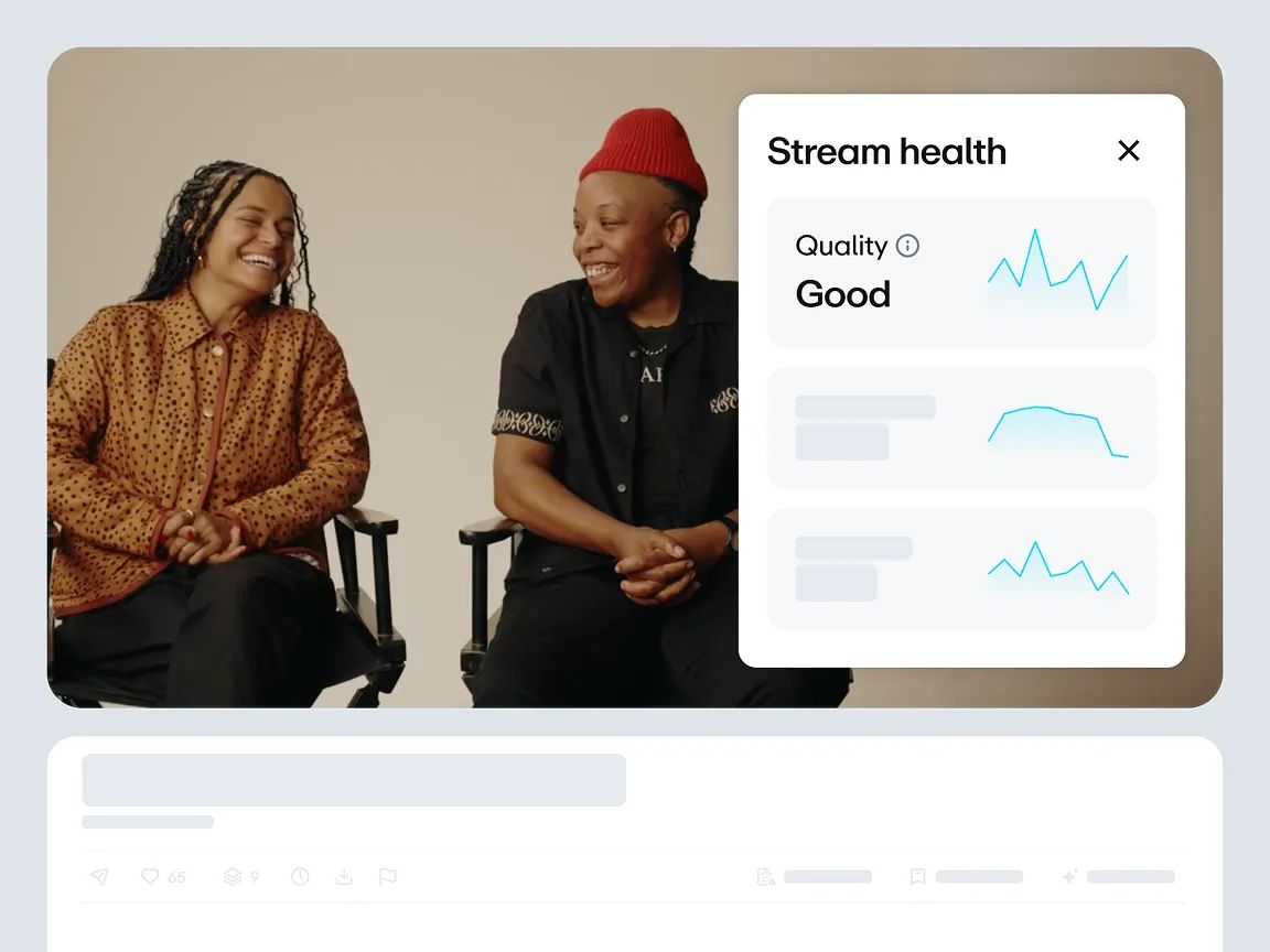 Two speakers live streaming online