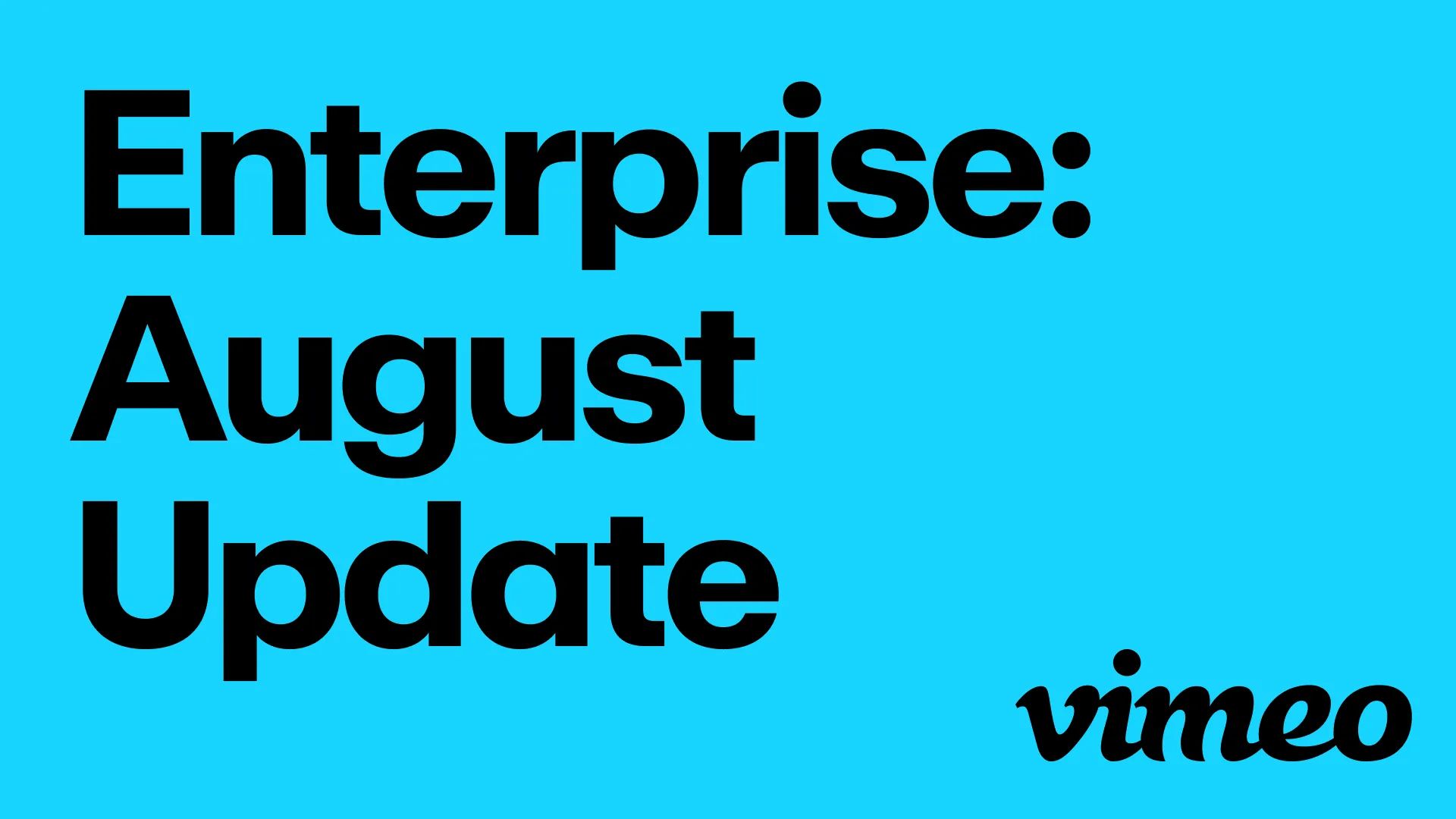 10 new updates for Vimeo Enterprise: Magic links, clearer AI credits, and more…