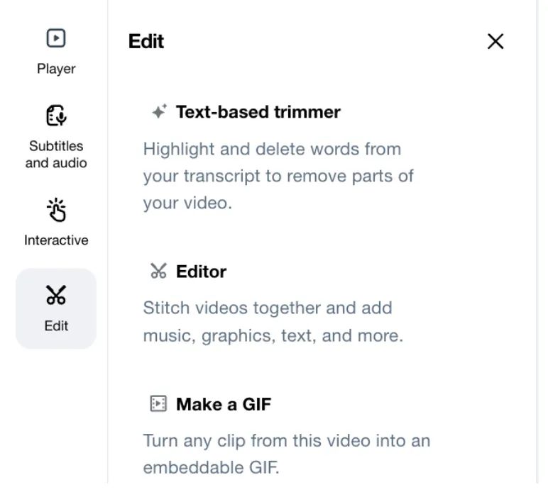 Vimeo video editor tools