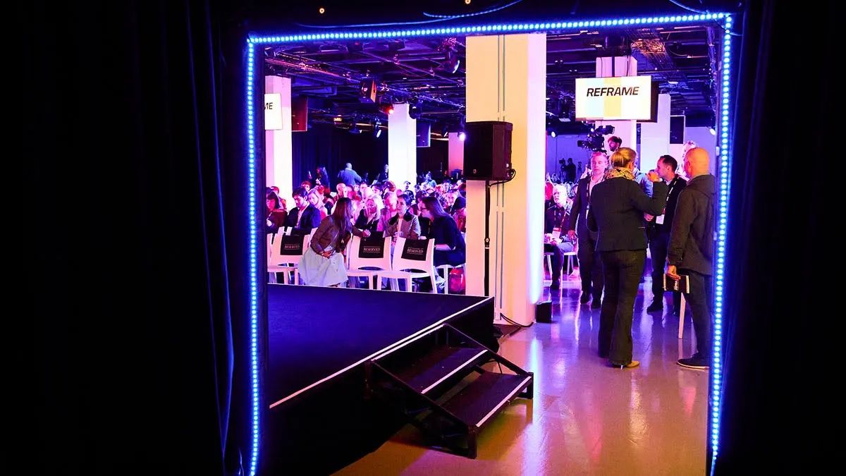 Vimeo Reframe conference attendees networking