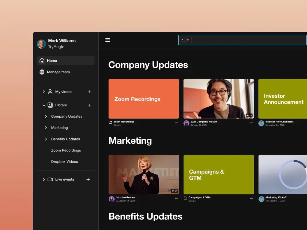 Vimeo video library