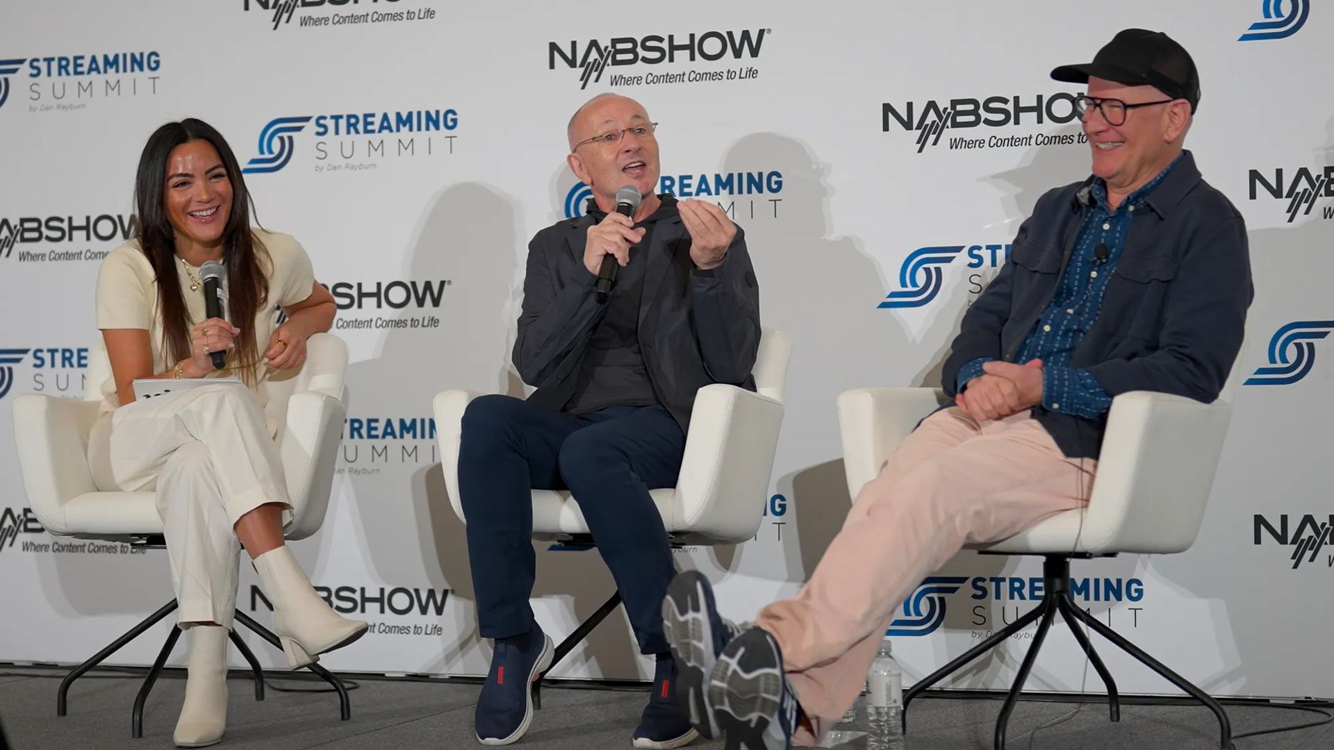 From left to right: Francesca Sussman of Vimeo interviews Fenton Bailey and Randy Barbato, creators of World of Wonder.