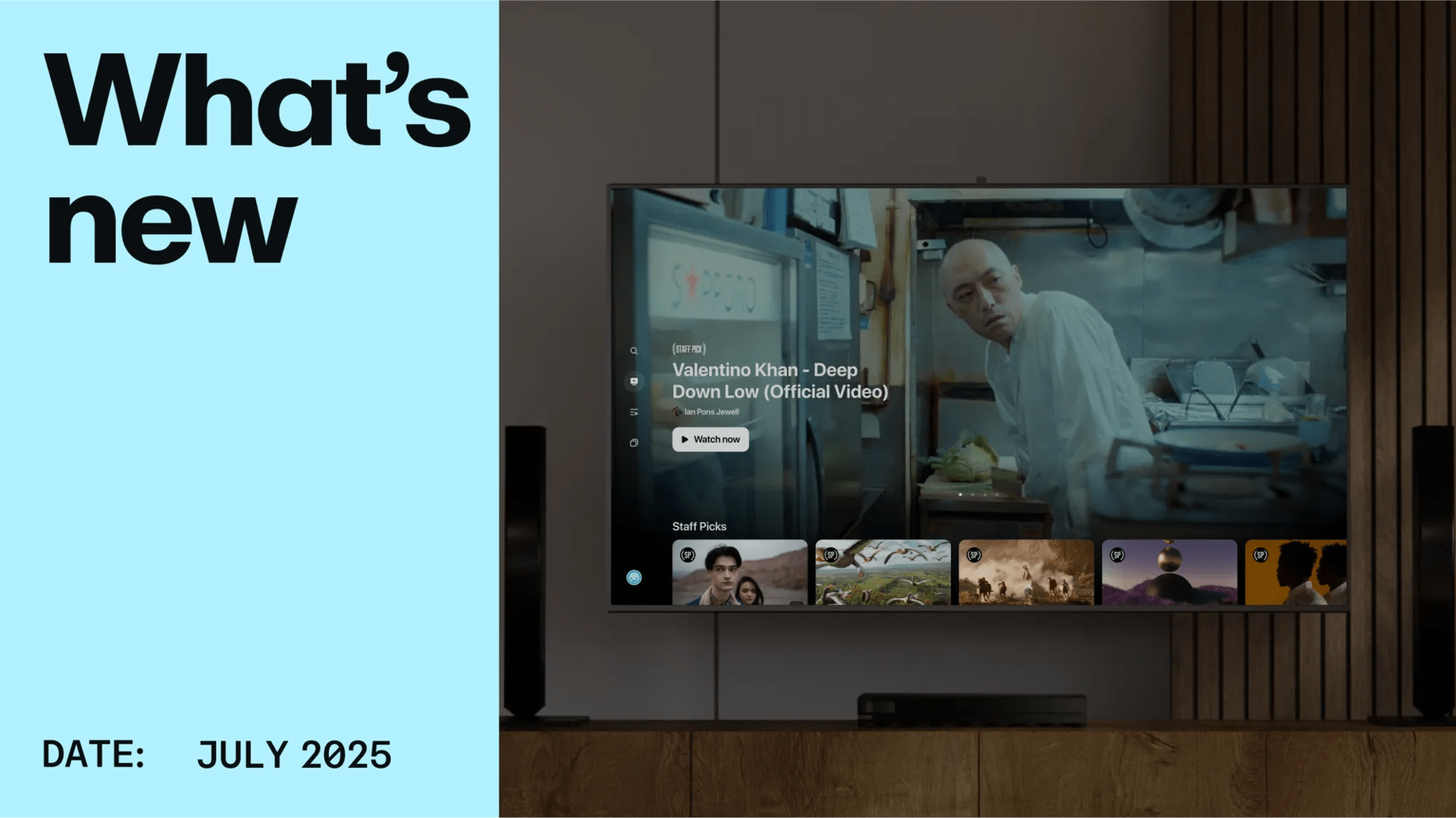 Vimeo's Apple TV app on a TV screen 