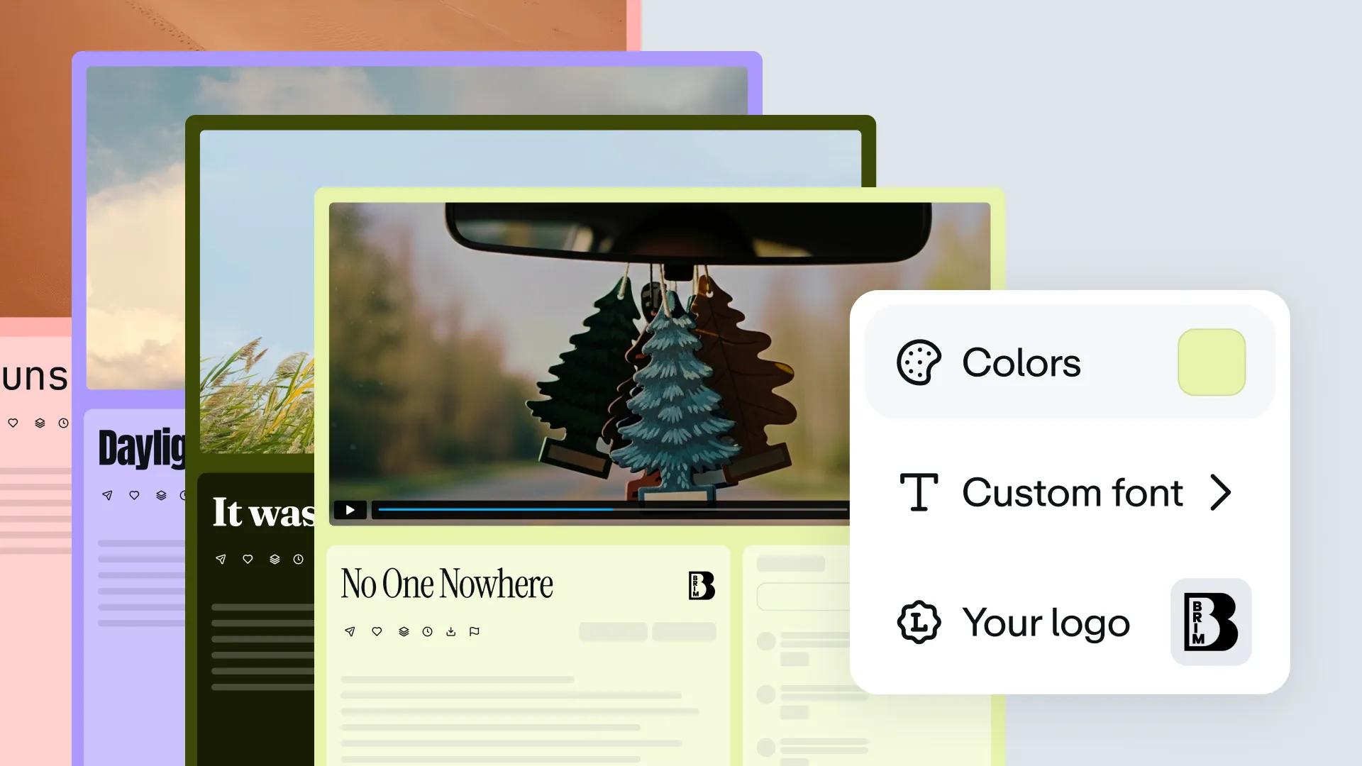 Customize the video page to your brand