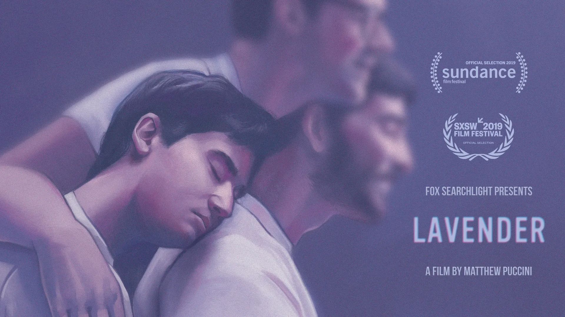Image of three men in the short film Lavender which received recognition from Sundance and SXSW