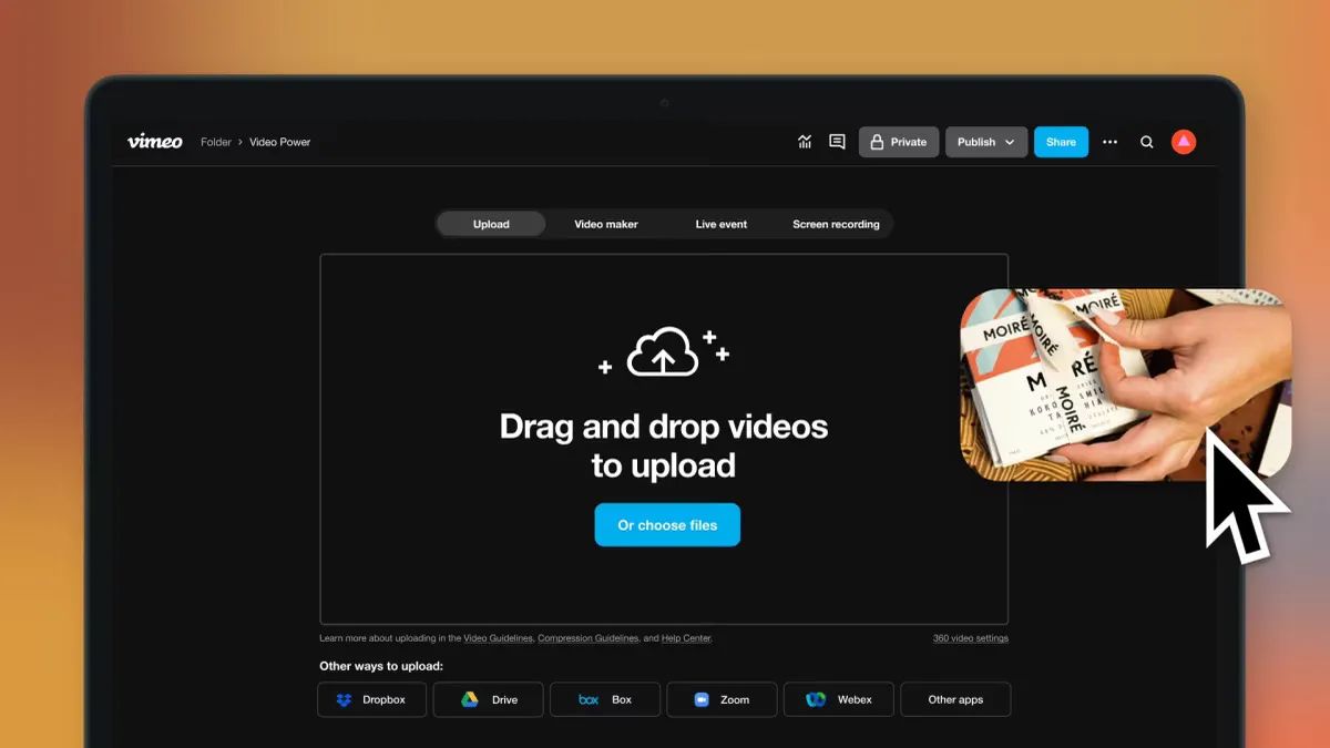 1. Upload your video